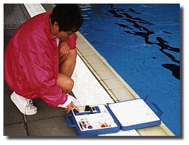 Chlormessung am Becken